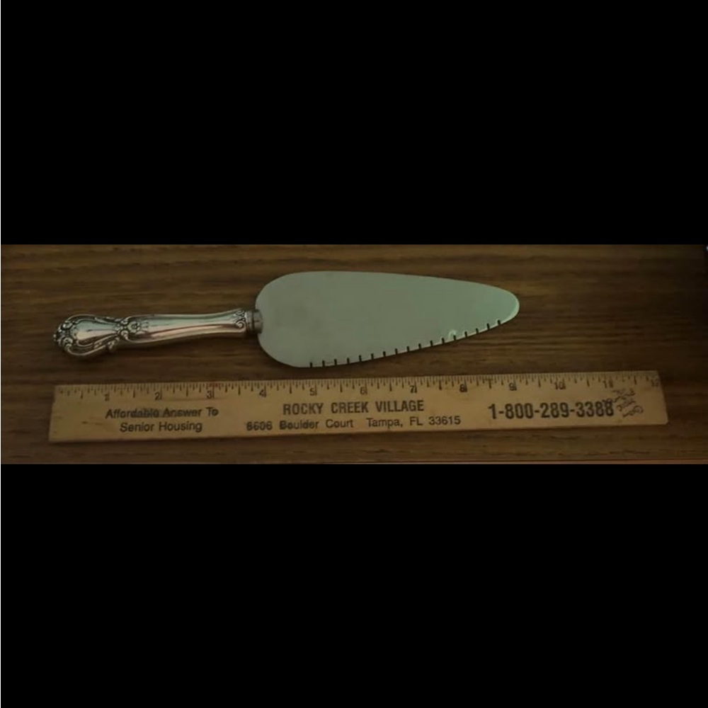 Silver Cake Server - Picture 7 of 8
